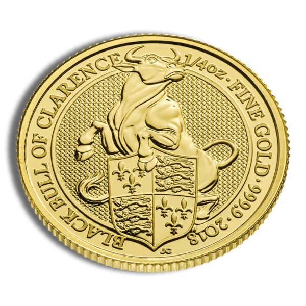 2018 1/4 oz Great Britain Queen's Beast Gold Coin - Bull