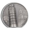 2022 2 oz Silver Cook Islands Leaning Tower of Pisa Coin