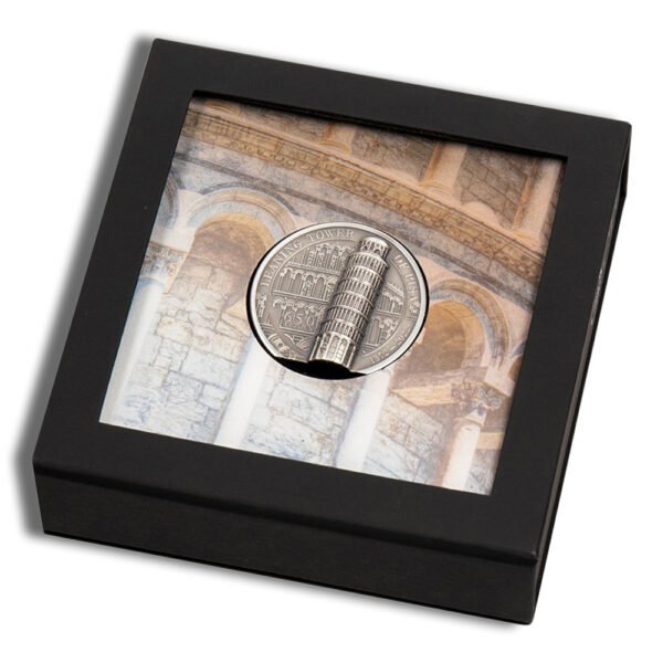 2022 2 oz Silver Cook Islands Leaning Tower of Pisa Coin