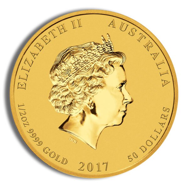 2017 1/2 oz Australia Gold Lunar Rooster BU - Series II