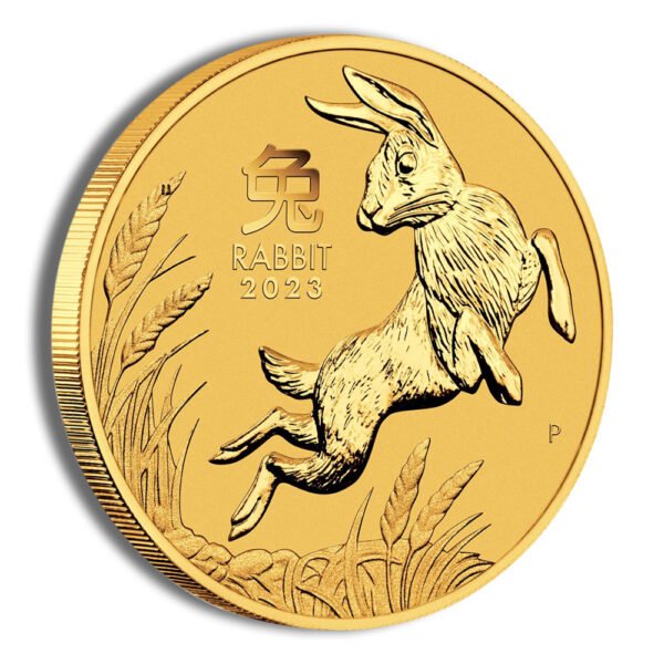 2023 2 oz Australia Gold Lunar Rabbit BU - Series III