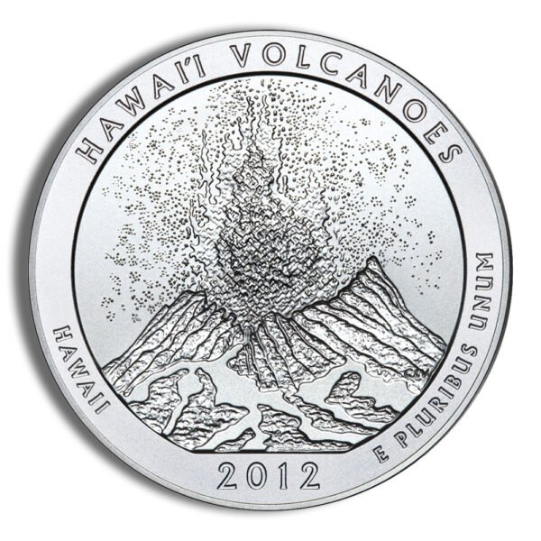 2012 5 oz ATB Hawaii Volcanoes Silver Coin - BU