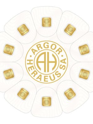 10 x 1 gram Argor Heraeus "Goldseed" Gold Multi-Bar