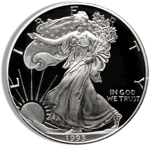 1993-P Proof Silver Eagle with Box & COA