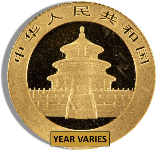 3 gram China Gold Panda - BU - Sealed (Year Varies)